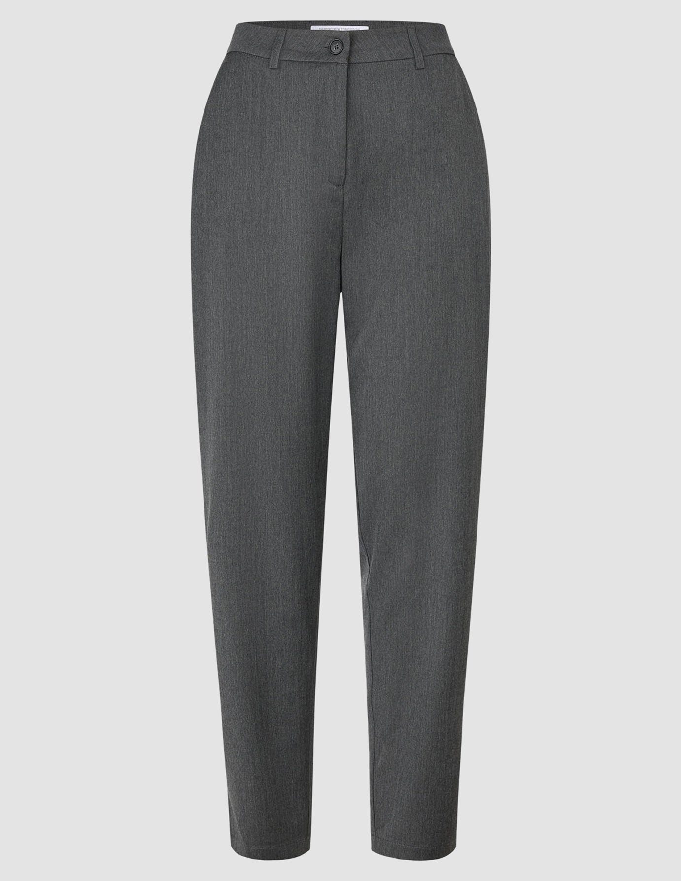 Skye Set Charcoal Melange Long Vest and Tapered Pants